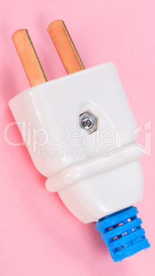 American Outlet Plug on pink background