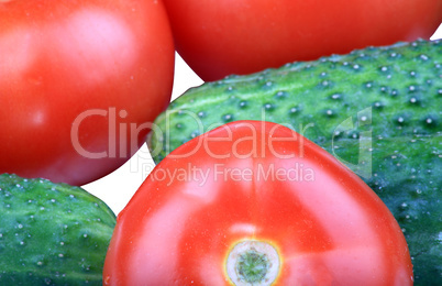 cucumber and  tomato