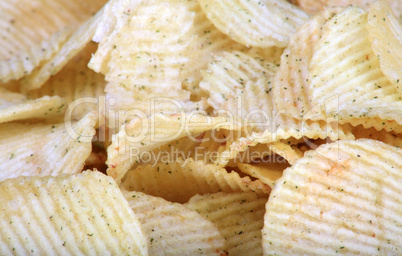 many of potato chips horizontal  texture