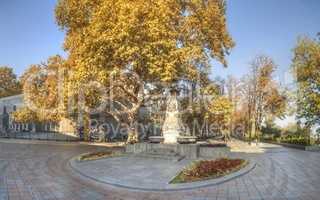 Primorsky Boulevard in Odessa at fall