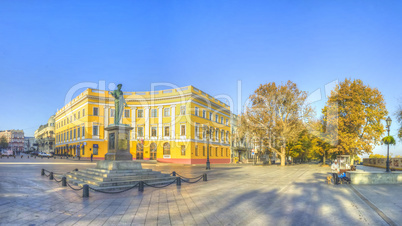 Primorsky Boulevard in Odessa at fall