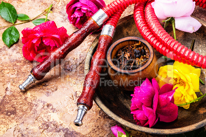 Shisha with rose tobacco
