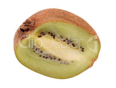 raw kiwi isolated on white