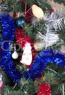 toys on green christmas fir