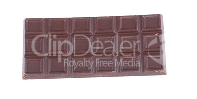 bar of  brown chocolate isolated