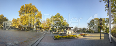 Early autumn at Odessa seaside Boulevard in Ukraine