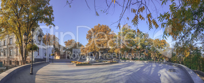 Early autumn at Odessa seaside Boulevard in Ukraine