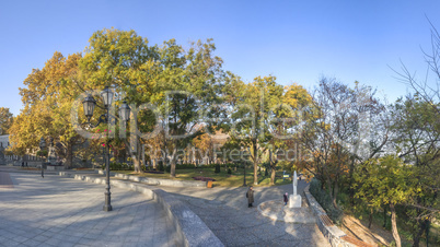 Early autumn at Odessa seaside Boulevard in Ukraine