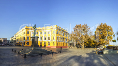 Early autumn at Odessa seaside Boulevard in Ukraine