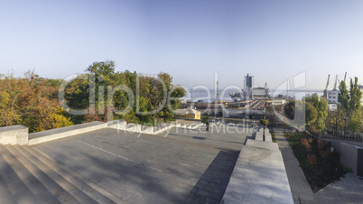 Early autumn at Odessa seaside Boulevard in Ukraine