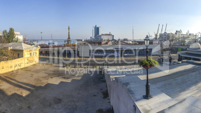 Early autumn at Odessa seaside Boulevard in Ukraine