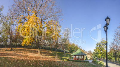 Early autumn at Odessa seaside Boulevard in Ukraine