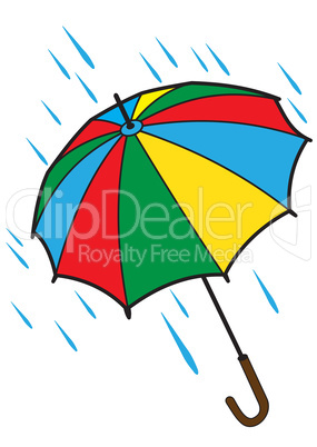 Bright open umbrella