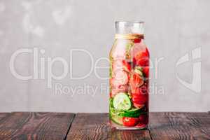 Detox Water with Strawberry, Cucumber and Thyme.