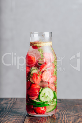 Water with Strawberry, Cucumber and Thyme.