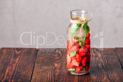 Infused Water with Strawberry and Basil.
