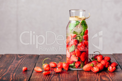 Infused Water with Strawberry and Basil.