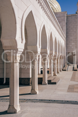 Archs of Beautiful White Mosque.