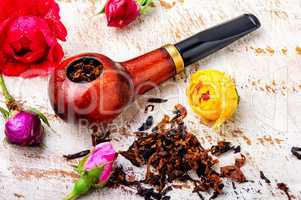 Smoking pipe and floral tobacco