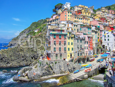 Riomaggiore  on Italian Coast