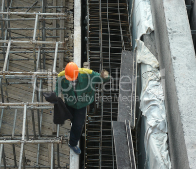 workpeople on ledge