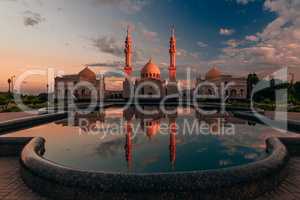 Beautiful Mosque with Reflection on Water