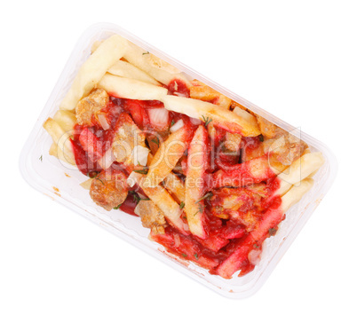 Salad in Tray Isolated