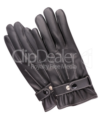 two Leather Gloves Isolated