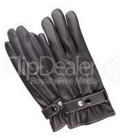 two Leather Gloves Isolated