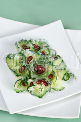 Cucumber and Pomegranate Salad