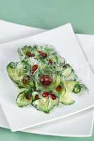 Cucumber and Pomegranate Salad