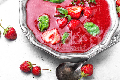 Summer strawberry soup