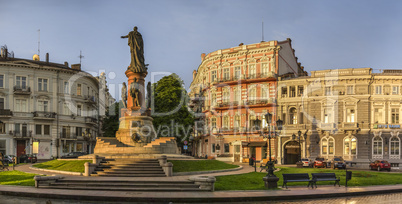 Catherine Square and Hotel Paris in Odessa