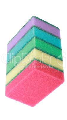 many foam rubber  sponge