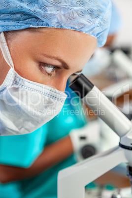 Female Scientist in Medical Research Lab or Laboratory