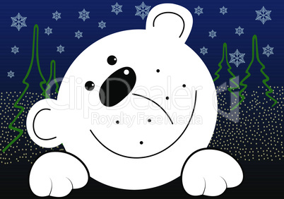 Funny white bear