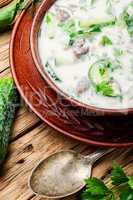 Okroshka,cold summer soup