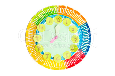 Colorful child handwork clock