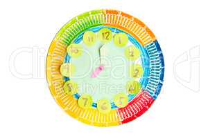 Colorful child handwork clock