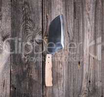 steel knife for cutting meat with a wooden handle