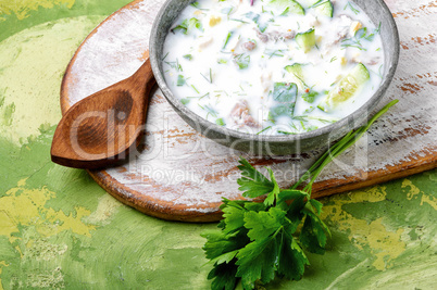 Okroshka,cold summer soup