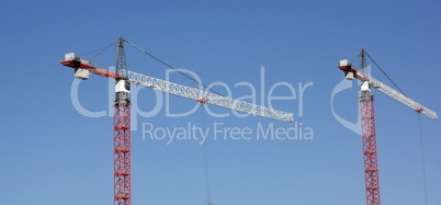 Crane Tower on Sky Background