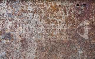 damaged rusty iron sheet metal texture background hole