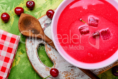 Summer cherry soup