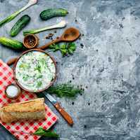 Okroshka,cold summer soup