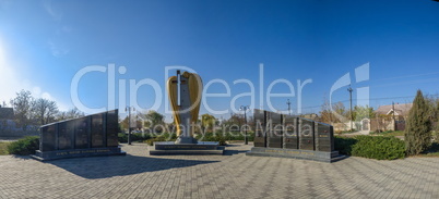 Monument to the victims of the Holodomor in Dobroslav, Ukraine