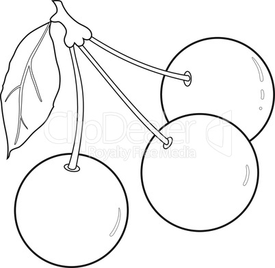 Outlines of three cherries