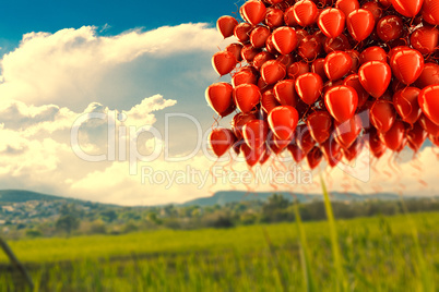 Fun party and celebration.Bunch of balloons background