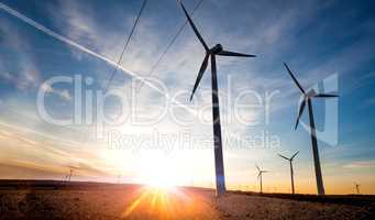 Wind mills landscape