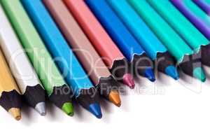 Colorful pencils background.School and education equipment